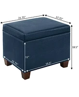 Convenience Concepts 21.75" Faux Leather Madison Storage Ottoman