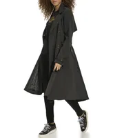 Karl Lagerfeld Long Pleated Trench Coat