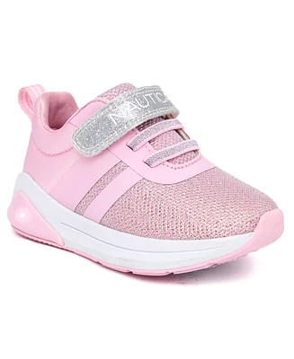 Nautica Toddler and Little Girls Towhee Buoy Light Up Lace Sneakers