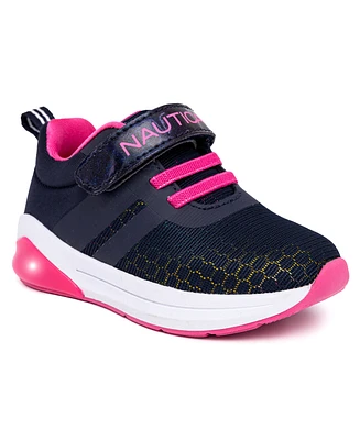 Nautica Toddler and Little Girls Towhee Buoy Light Up Lace Up Sneakers