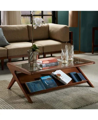 Simplie Fun Rocket Coffee Table with Tempered Glass