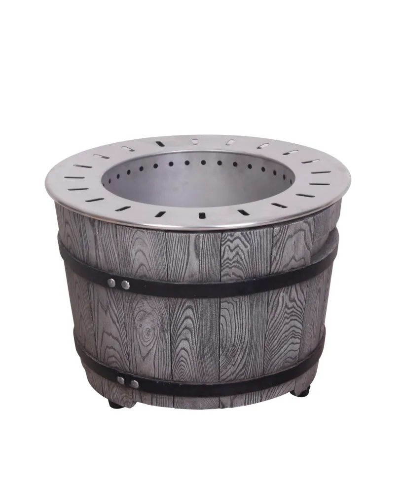 Smokeless Firepit With Wood Pellet/Twig/Wood As The Fuel, Wood Look