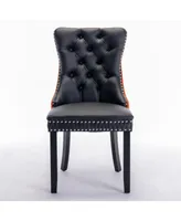Simplie Fun Contemporary Pu & Velvet Dining Chair Set