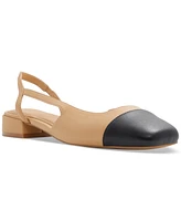 Aldo Women's Amandine Slingback Cap Toe Block-Heel Flats