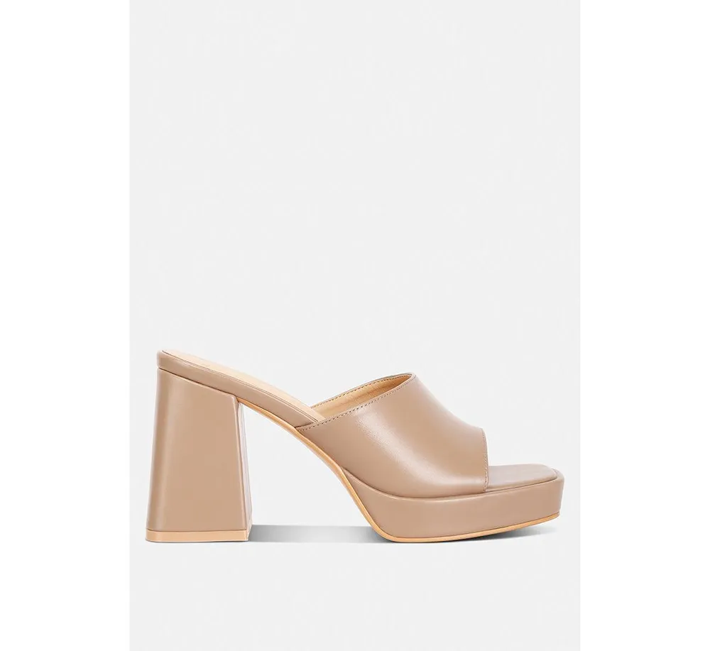 Flexes Flared Block Heel Sandals