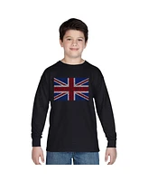 Boy's Word Art Long Sleeve - God Save The Queen Tshirt