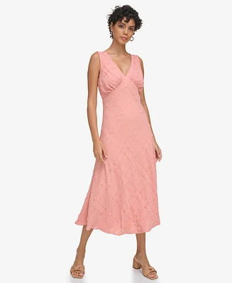 Calvin Klein Women's Sleeveless V-Neck Midi Dress