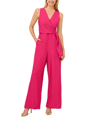 CeCe Women's Surplice V-Neck Side Tie Sleeveless Jumpsuit