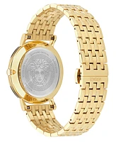 Versace Unisex Swiss Gold Ion Plated Stainless Steel Bracelet Watch 40mm