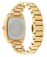 Versace Women's Swiss Gold Ion-Plated Stainless Steel Bracelet Watch 45x36mm