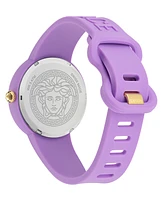 Versace Women's Swiss Purple Silicone Strap Watch 38mm