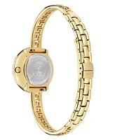 Versace Women's Swiss Gold Ion Plated Stainless Steel Bangle Bracelet Watch 28mm