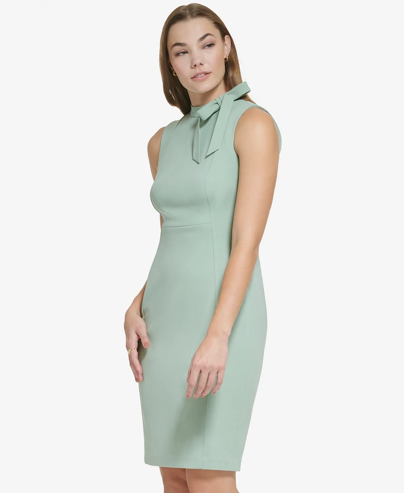 Calvin Klein Women's Tie-Neck Sleeveless Bodycon Dress