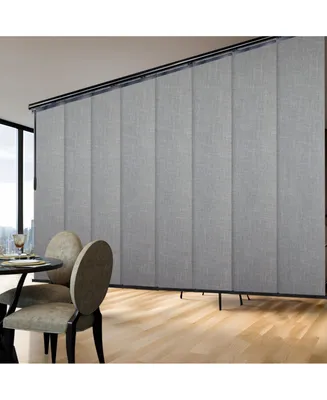 Frey Blind 8-Panel Double Rail Panel Track Extendable 130"-175"W x 94"H, width 23.5"