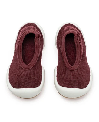 Infant Girl Breathable Washable Non-Slip Sock Shoes Flat-Plum