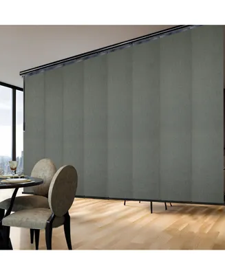 Clementine Blind 8-Panel Double Rail Panel Track Extendable 130"-175"W x 94"H, width 23.5"