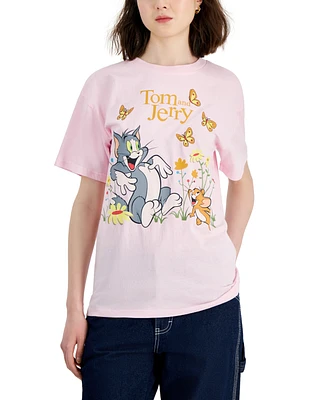 Tom and Jerry Juniors' Graphic Short-Sleeve Crewneck Tee