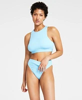 Nike Womens Essential High Neck Bikini Top Bottoms