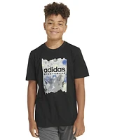 adidas Big Boys Short-Sleeve Cotton Wash Fill Logo Graphic T-Shirt