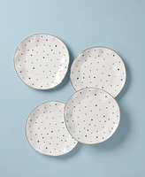 Lenox Blue Bay Dots Dinner Plates, Set of 4