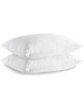 Unikome Teardrop Quilted Goose Down and Feather Bed Pillows, 2 Piece
