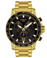 Tissot Men's Swiss Chronograph Supersport Gts Gold Pvd Stainless Steel Bracelet Watch 46mm