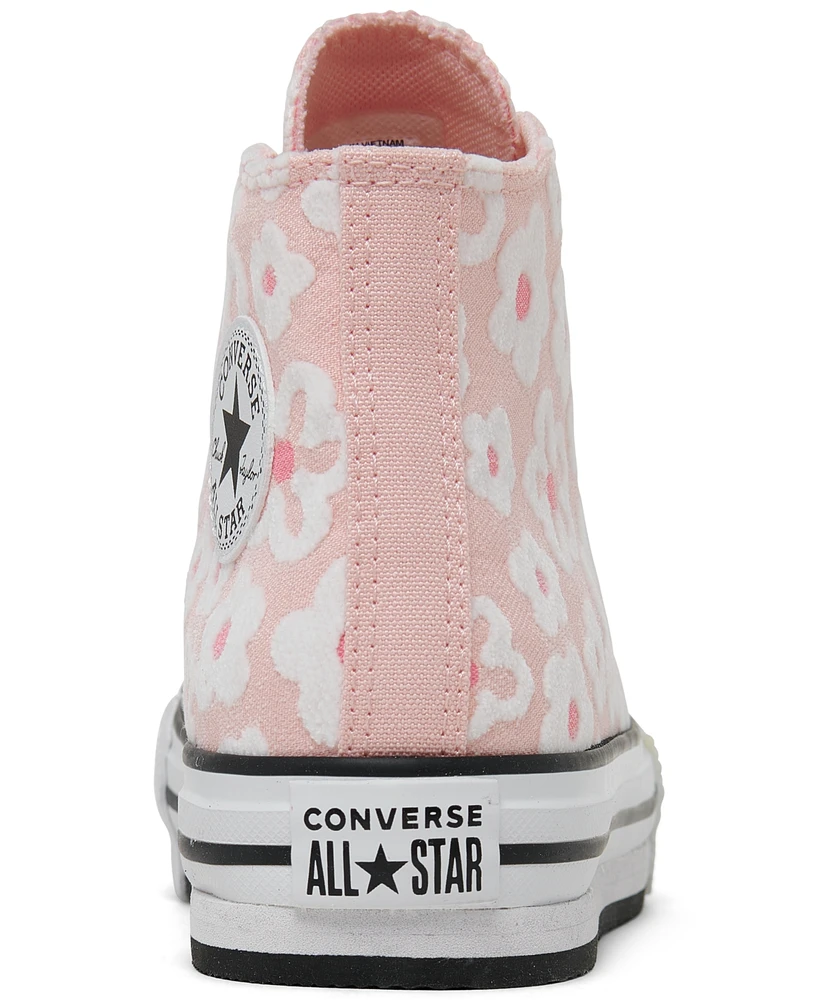 Converse Little Girls Chuck Taylor All Star Floral Lift Platform Casual Sneakers from Finish Line