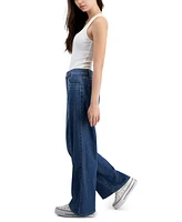 Vanilla Star Juniors' High-Rise Wide-Leg Comfy Jeans