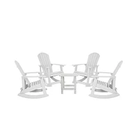 Atlantic Adirondack Patio Furniture Set Includes All-Weather Rocking Chairs And Side Table