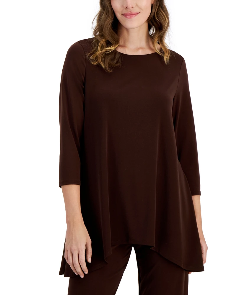 Jm Collection Women's 3/4-Sleeve Knit Top, Created for Macy's