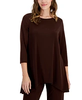 Jm Collection Women's 3/4-Sleeve Knit Top, Created for Macy's