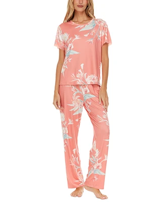 Flora by Nikrooz Women's 2-Pc. Jody Floral Pajamas Set