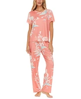 Flora by Nikrooz Women's 2-Pc. Jody Floral Pajamas Set