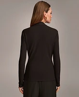 Donna Karan New York Women's Faux-Wrap Hardware Top
