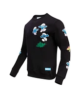 Men's and Women's Freeze Max Black The Smurfs Jumping Pullover Sweatshirt