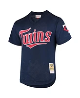 Men's Mitchell & Ness David Ortiz Navy Minnesota Twins 2002 Cooperstown Collection Mesh Batting Practice Jersey