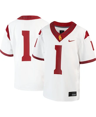 Youth Nike #1 White Usc Trojans 1st Armored Division Old Ironsides Untouchable Football Jersey