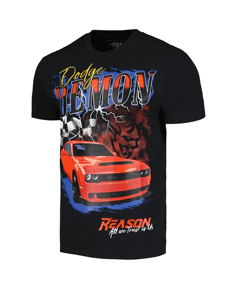 Men's and Women's Black Dodge Demon Racing T-shirt