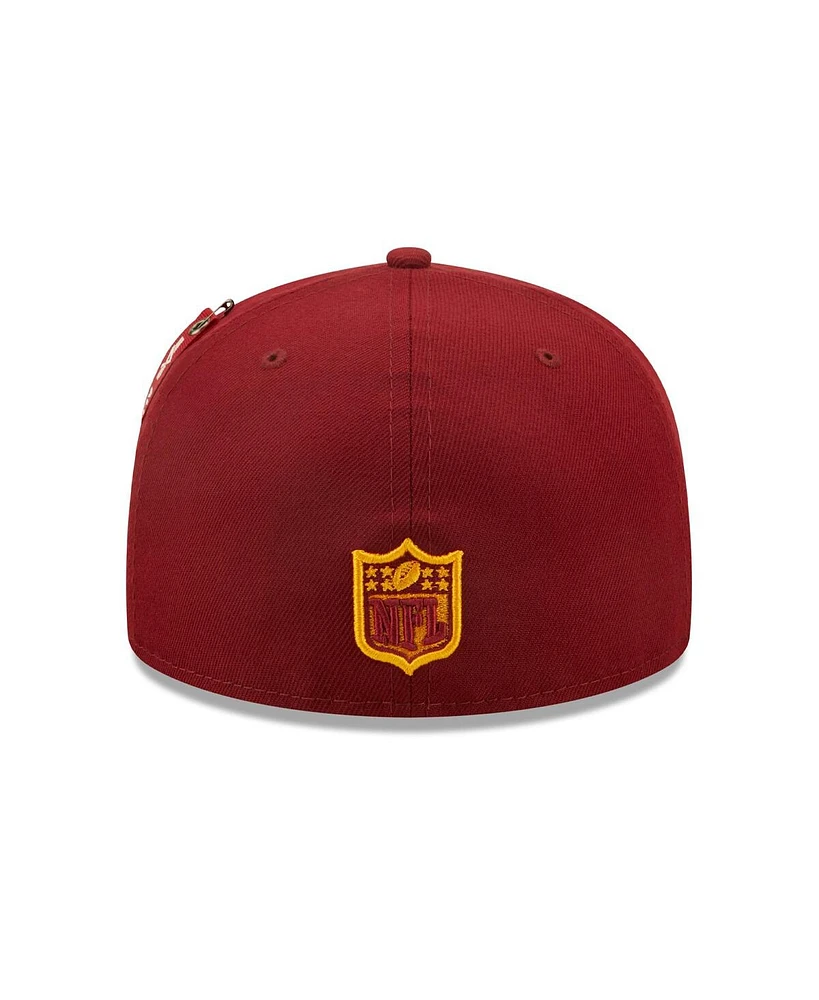 Men's New Era x Alpha Industries Burgundy Washington Commanders 59FIFTY Fitted Hat