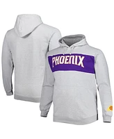 Men's Fanatics Heather Gray Phoenix Suns Big and Tall Wordmark Pullover Hoodie