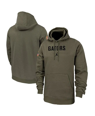 Men's Jordan Brand Olive Florida Gators Military-Inspired Pack Club Fleece Pullover Hoodie