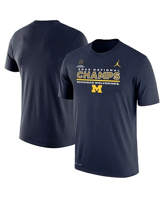 Men's Jordan Brand Navy Michigan Wolverines College Football Playoff 2023 National Champions Performance T-shirt