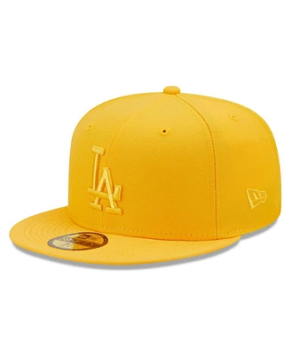 Men's New Era Gold Los Angeles Dodgers Tonal 59FIFTY Fitted Hat