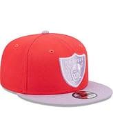 Men's New Era Red, Lavender Las Vegas Raiders Two-Tone Color Pack 9FIFTY Snapback Hat