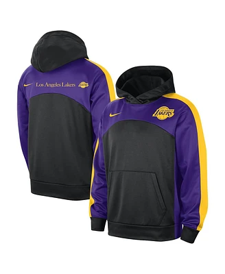 Men's Nike Black, Purple Los Angeles Lakers Authentic Starting Five Force Performance Pullover Hoodie