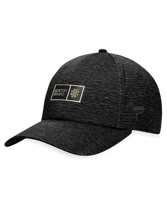 Men's Fanatics Black Boston Bruins Authentic Pro Road Adjustable Hat