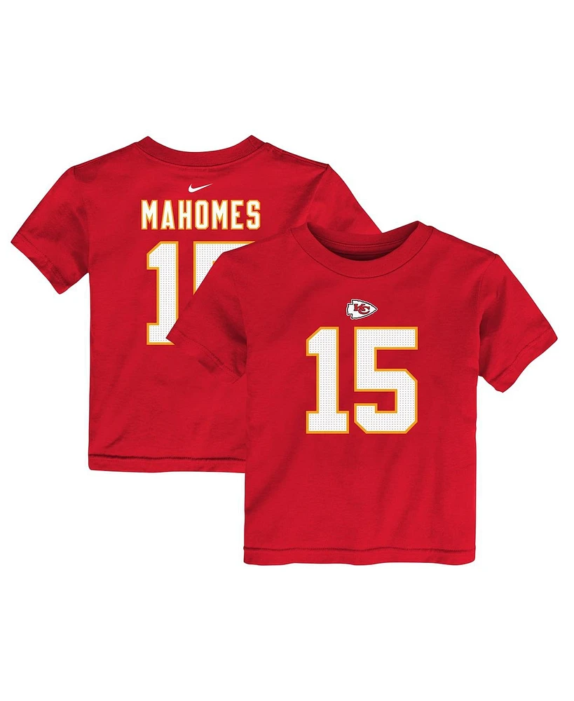 Toddler Boys and Girls Nike Patrick Mahomes Red Kansas City Chiefs Player Name Number T-shirt
