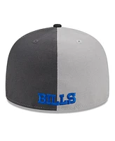 Men's New Era Gray, Black Buffalo Bills 2023 Sideline 59FIFTY Fitted Hat