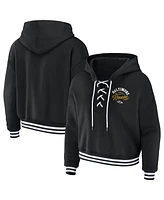 Women's Wear by Erin Andrews Black Baltimore Ravens Lace-Up Pullover Hoodie