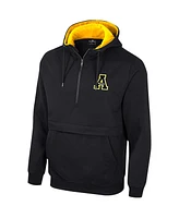 Men's Colosseum Black Appalachian State Mountaineers Team Half-Zip Pullover Hoodie